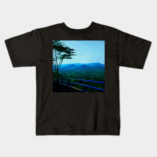 Peaceful Mountain View Kids T-Shirt